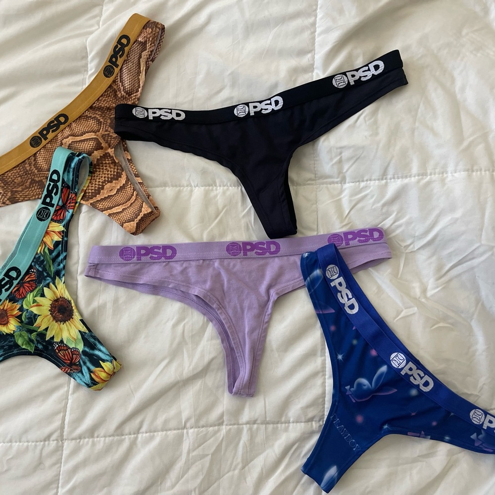 Unworn PSD Women's Colorful Panty Set - Black, Purple, Blue, Brown, Yellow